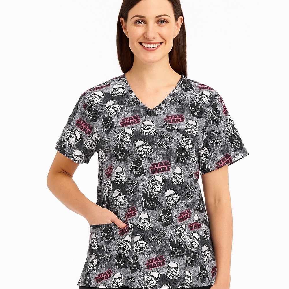 Star Wars | Stormtrooper Scrub Tee with Pink Highlights